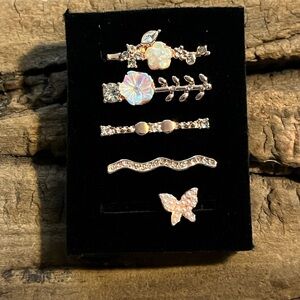 Elegant Gold and Silver Butterfly Watchband Charm Set